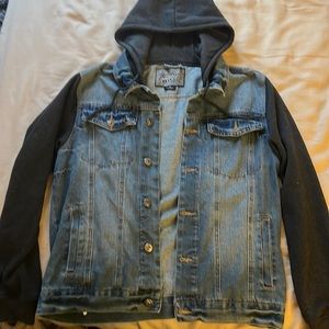 Brooklyn Cloth denim jacket with hood size large